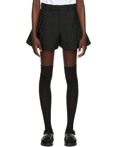 Sacai Suiting Mix Shorts - Black