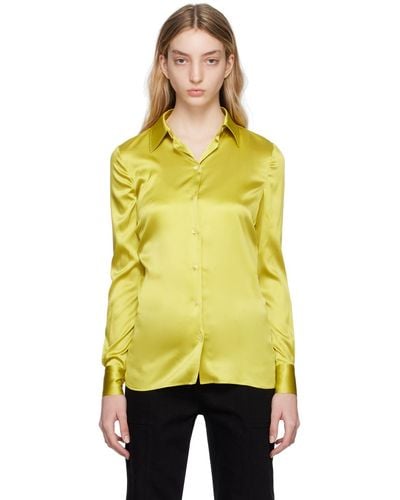 Tom Ford Green Button Shirt - Yellow