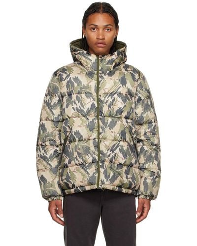 PS by Paul Smith Khaki Quilted Reversible Puffer Jacket - Multicolour