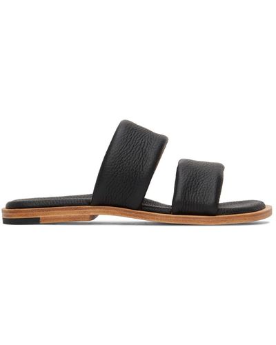 AURALEE Leather Strap Sandals - Black