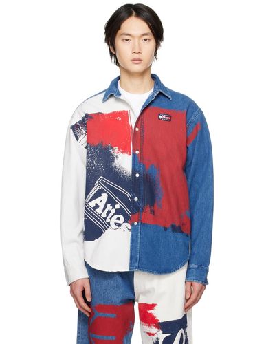 Tommy Hilfiger Ariesエディション ホワイト&ブルー デニムシャツ