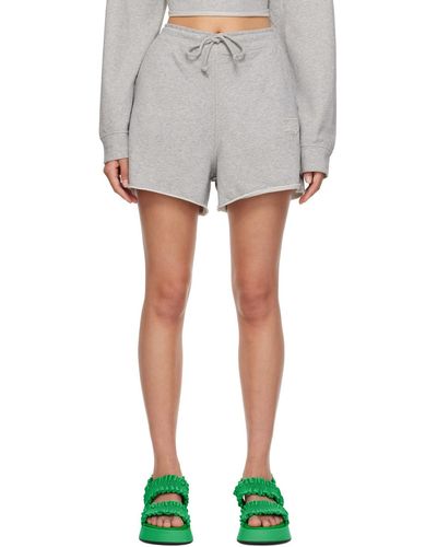 Ganni Grey Drawstring Shorts - Multicolour