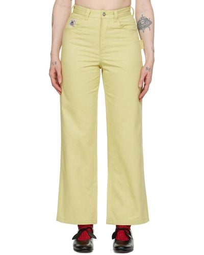 Bode Knolly Brook Trousers - Yellow