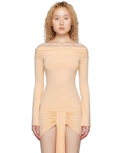 Kim Shui Ssense Exclusive Long Sleeve T-shirt - Natural