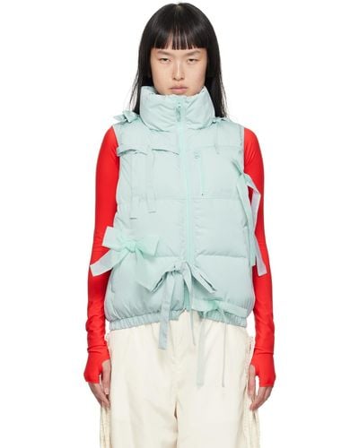 Sandy Liang Marius Puffer Vest - Red