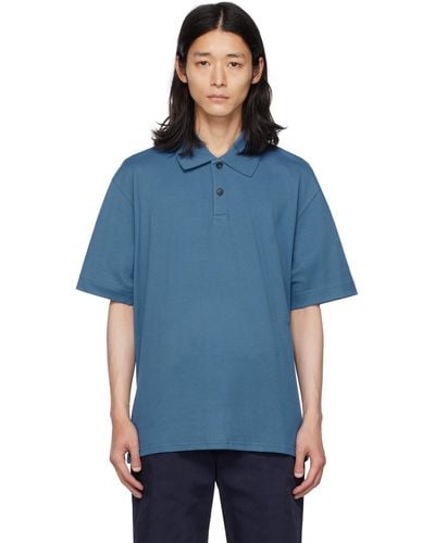 Lanvin ブルー オーバーサイズ ポロシャツ