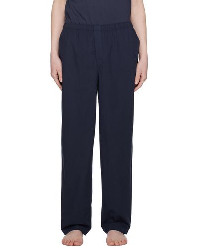 Sunspel Pantalon de pyjama bleu marine à trois poches
