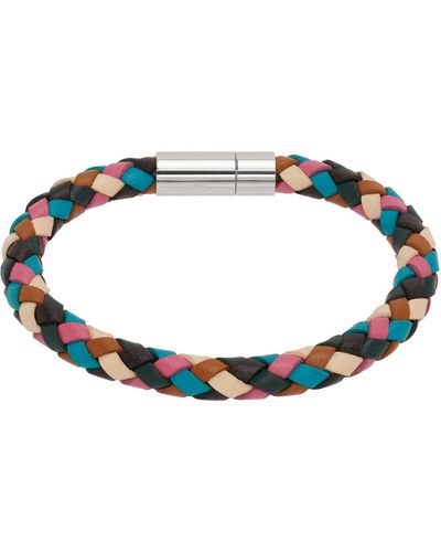 Paul Smith Multicolour Woven Bracelet - Black