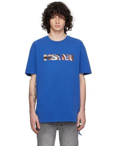 Ksubi T-shirt surdimensionné mind state bleu