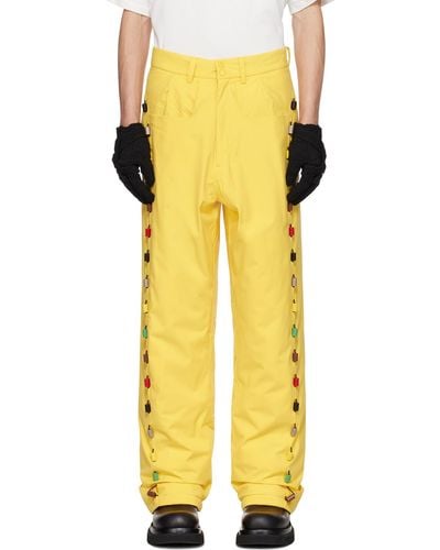 Spencer Badu Beaded Pants - Yellow