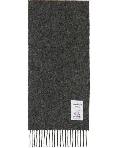 Norse Projects Grey Moon Lambswool Scarf - Black