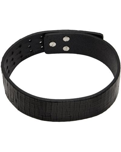 Our Legacy Black 3 Cm Crack Leather Choker