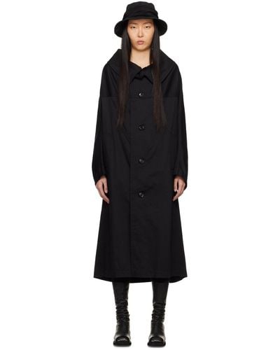 Y's Yohji Yamamoto Long Cape Coat - Black