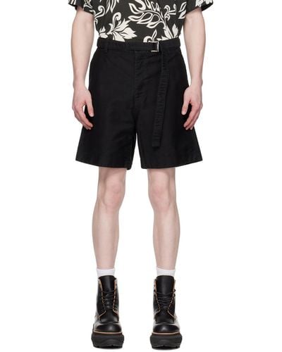 Sacai Black Belted Shorts
