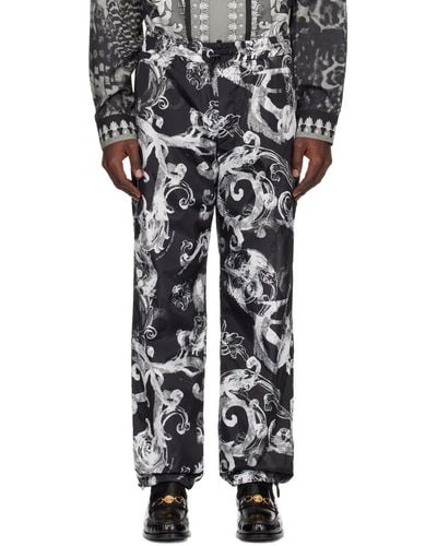 Versace Watercolor Couture Trousers - Black