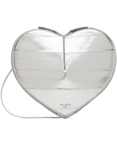 Alaïa Silver 'le Cœur' Shoulder Bag - White