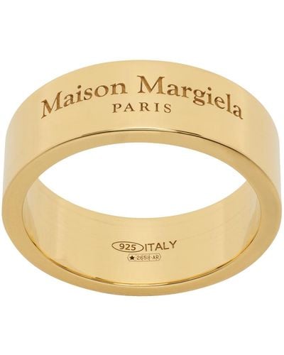 Maison Margiela ゴールド エングレーブ リング - メタリック