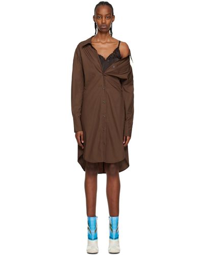 JW Anderson Ssense Work Capsule – Brown Midi Dress - Black