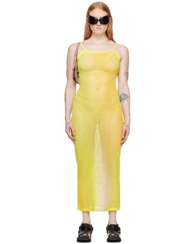 Acne Studios Yellow Tie-dye Maxi Dress - Orange