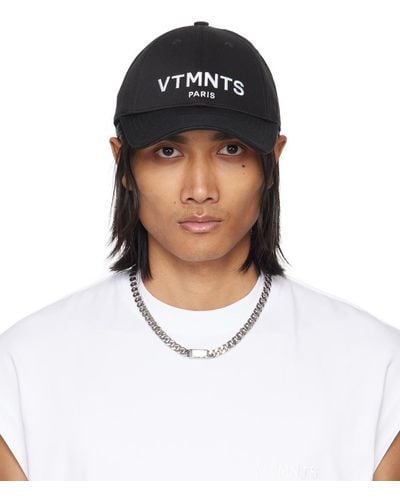 VTMNTS Casquette 'paris' noire à logo - Blanc
