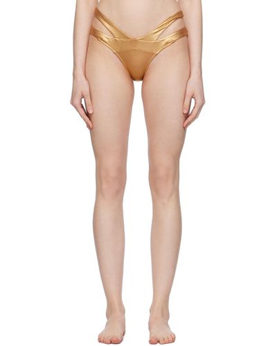 Agent Provocateur Culotte de bikini mazzy dorée - Multicolore