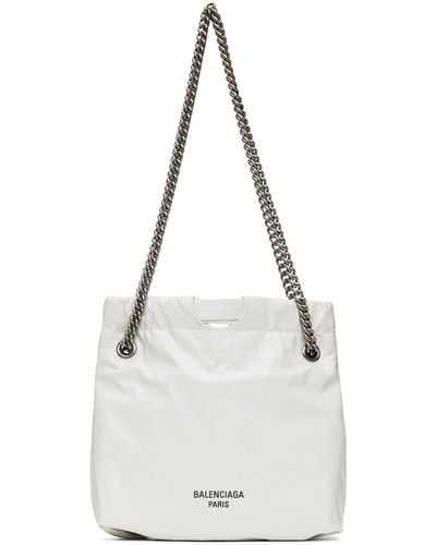 Balenciaga Crush Xs Tote Bag - White
