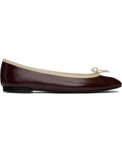 Repetto Burgundy Cendrillon Ballerina Flats - Black