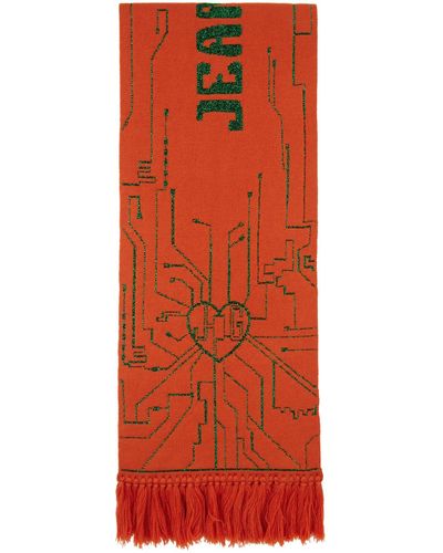 Jean Paul Gaultier Orange Cyber Scarf