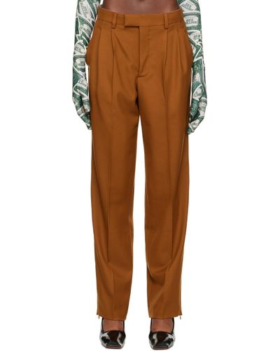 VTMNTS Two-pleat Trousers - Brown