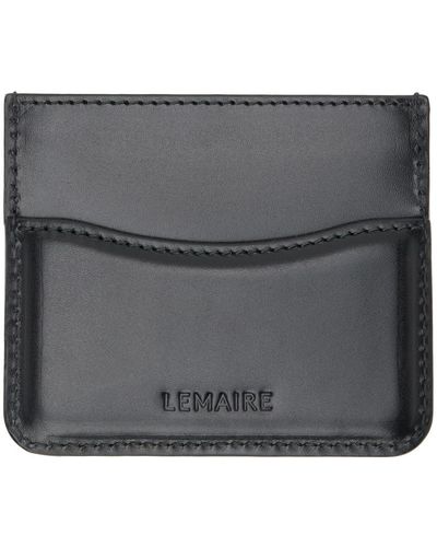 Lemaire Black Ransel Card Holder - Gray