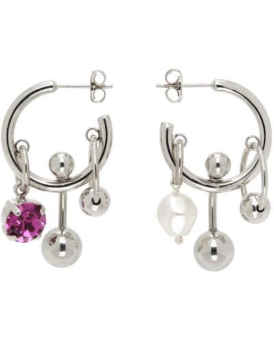 Justine Clenquet Andrew Earrings - White