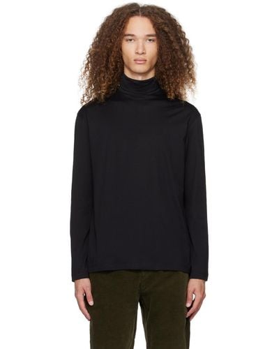 Sunspel Rolled Turtleneck - Black