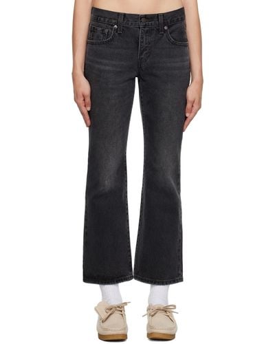 Levi's Black Middy Ankle Bootcut Jeans