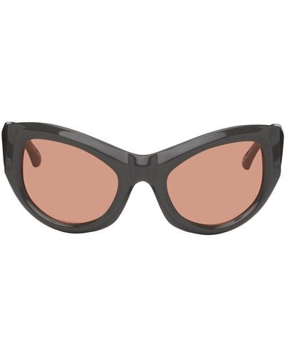 Dries Van Noten Ssense限定 Linda Farrowエディション グレー goggle サングラス - ブラック