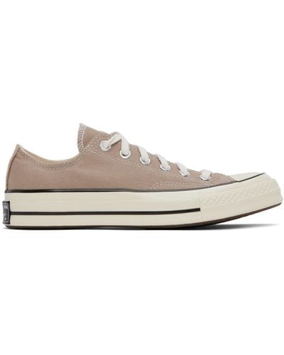 Converse Taupe Chuck 70 Vintage Canvas Trainers - Black