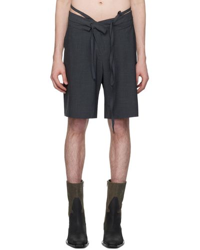 OTTOLINGER Ssense Exclusive Double Fold Shorts - Black