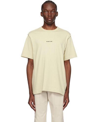 Helmut Lang Beige Inside Out T-shirt - Multicolour