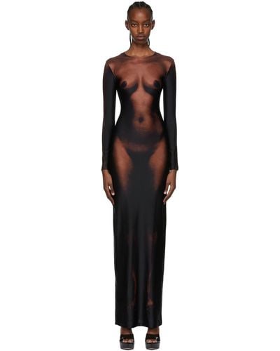 Jean Paul Gaultier Lotta Volkova Edition 'the Naked' Maxi Dress - Black