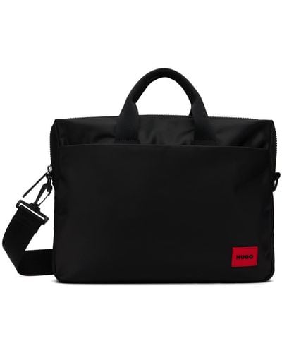 HUGO Logo Patch Briefcase - Black
