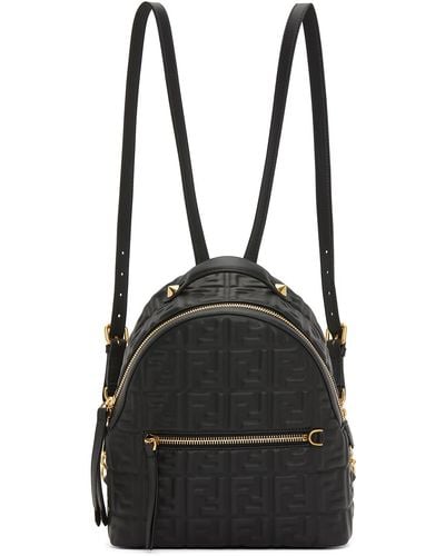 Fendi Black Mini 'forever ' Backpack