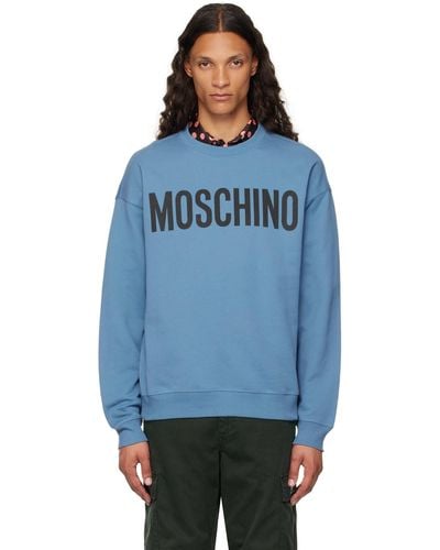 Moschino Printed-logo Sweatshirt - Blue