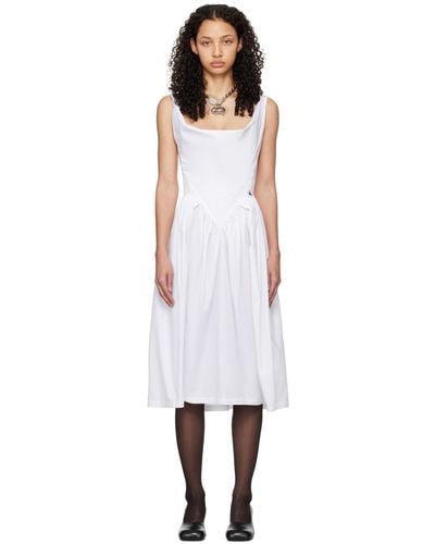 Vivienne Westwood ホワイト Sunday ミディアムドレス - ブラック