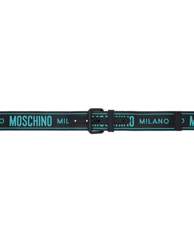 Moschino ジャカード ロゴ ベルト - ブラック