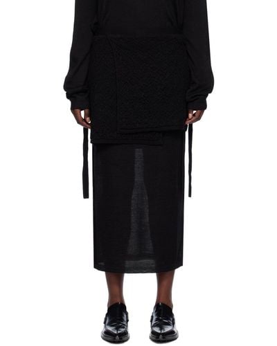 Lauren Manoogian Gauze ミニスカート - ブラック