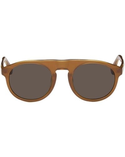 Dries Van Noten Brown Linda Farrow Edition 91 C9 Sunglasses - Black