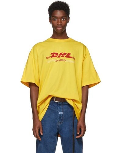 Vetements Yellow Dhl Double T-shirt