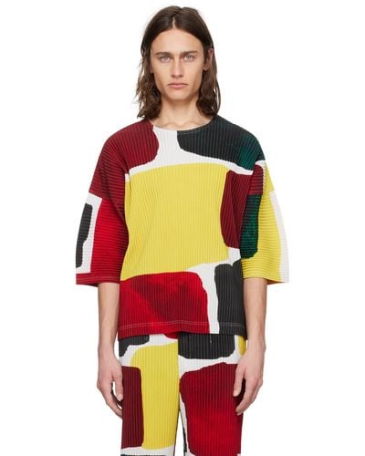 Homme Plissé Issey Miyake Landscape T-Shirt - Red
