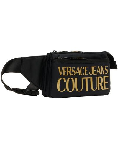 Versace Black Logo Belt Bag