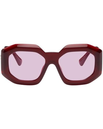 Versace Red Maxi Medusa biggie Sunglasses - Pink