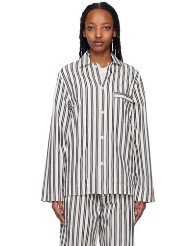 Tekla Oversized Pajama Shirt - Multicolor